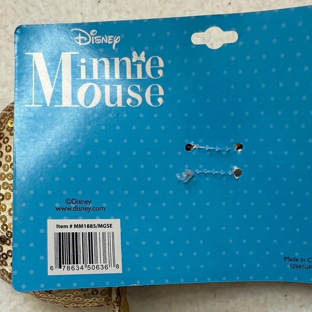 Disney Minnie Mouse Gold Sequin Bow Headband